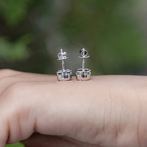 Square Old Mine Cushion Lab Diamond Stud Earrings