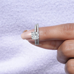 Square Radiant Cut Lab Diamond Bridal Ring