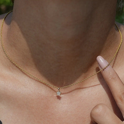 Detailed View Of Round Cut Diamond Pave Set Pendant In Women's