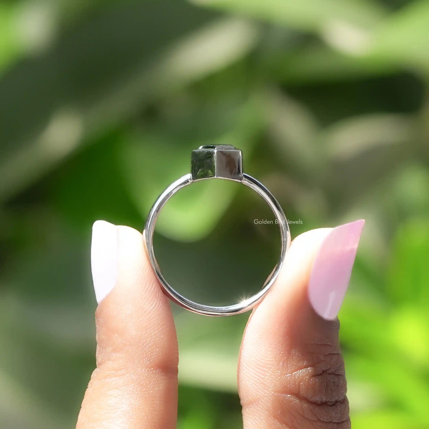 Moissanite Step Cut Dutch Marquise Solitaire Ring