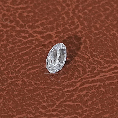 Step Cut Oval Lab Grown Loose Diamond In White
