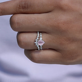 Profile View of Pear Shaped Accent Stone Ring
