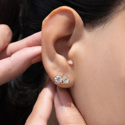 Toi Et Moi Lab Diamond Stud Earrings