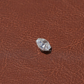 Side View Of Vintage Style Old Single Cut Loose Moissanite