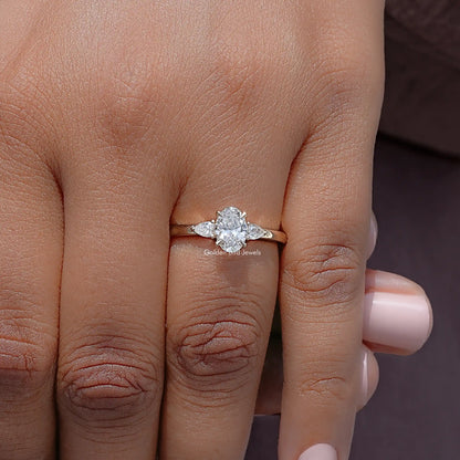 3 Stone Lab Grown Diamond Anniversary Ring