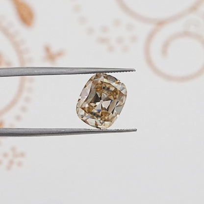 Top View of Old Mine Cushion Cut Loose Moissanite Stone