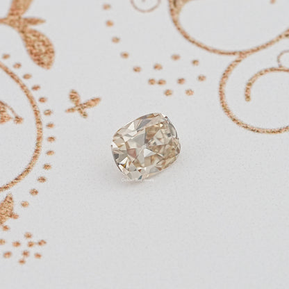 Side View Of Old Mine Cushion Cut Loose Moissanite Stone