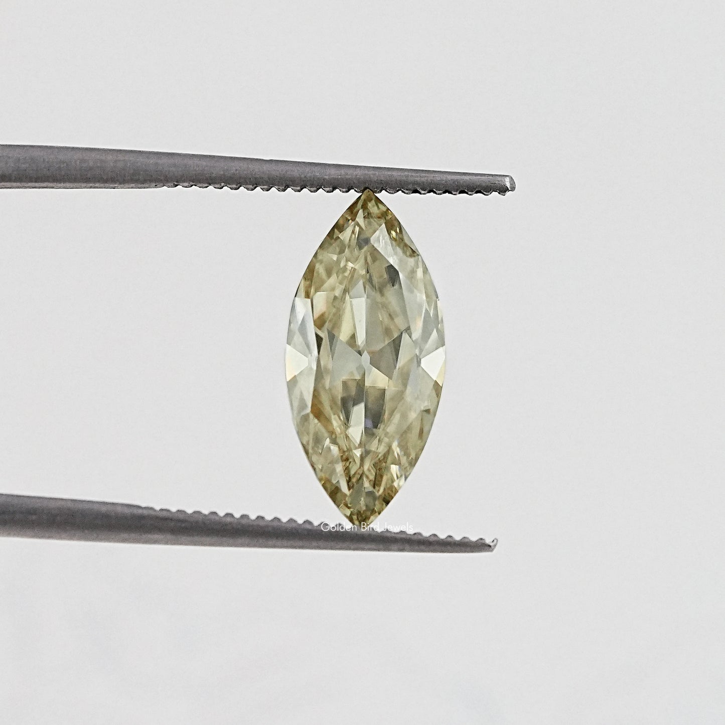 In Tweezer View Of Old Mine Marquise Cut Loose Moissanite Stone
