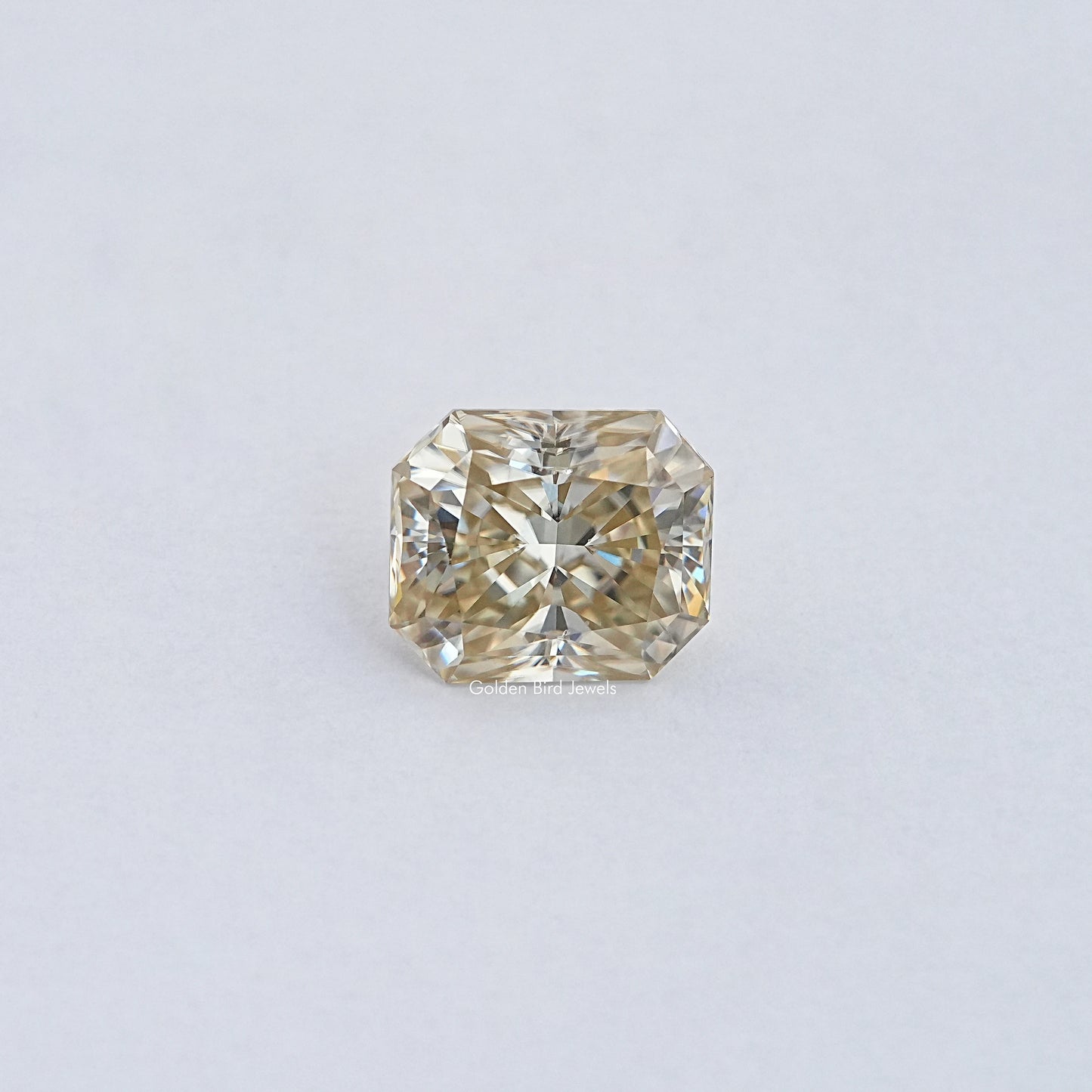 View Of Yellow Radiant Cut Moissanite Loose Stone 