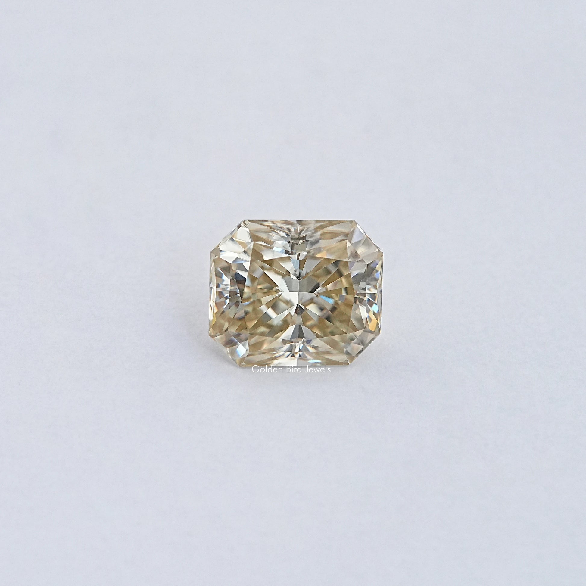 View Of Yellow Radiant Cut Moissanite Loose Stone 