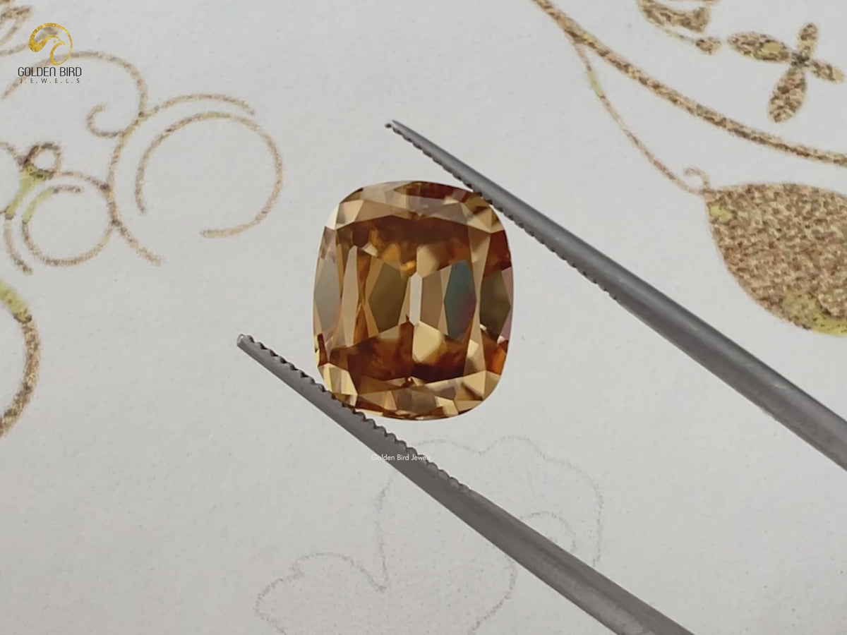Old Mine Cut Cushion Loose Moissanite Stone