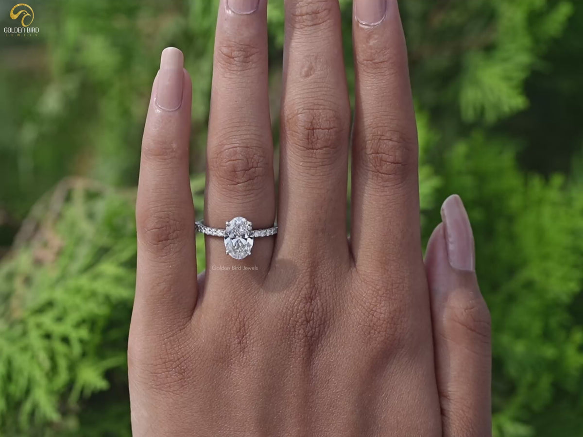 Oval Lab Diamond Engagement Ring