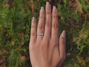 Lab Diamond Kite And Round Cut 5 Stone Ring