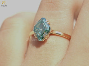 Fancy Cut Moissanite Solitaire Ring
