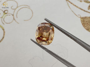 Champagne Old Mine Cushion Loose Moissanite Stone
