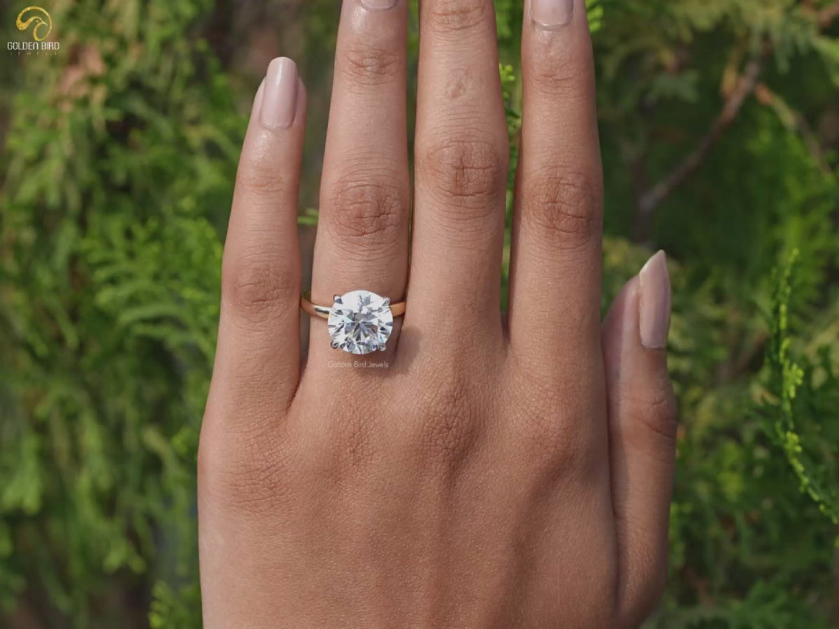 Round Cut Lab Grown Diamond Solitaire Ring