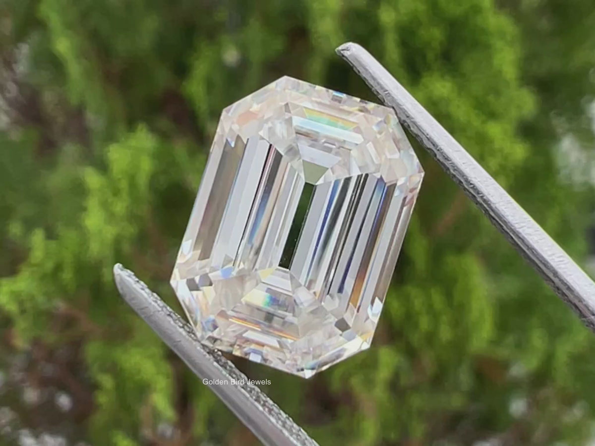 Old Mine Emerald Cut Loose Moissanite