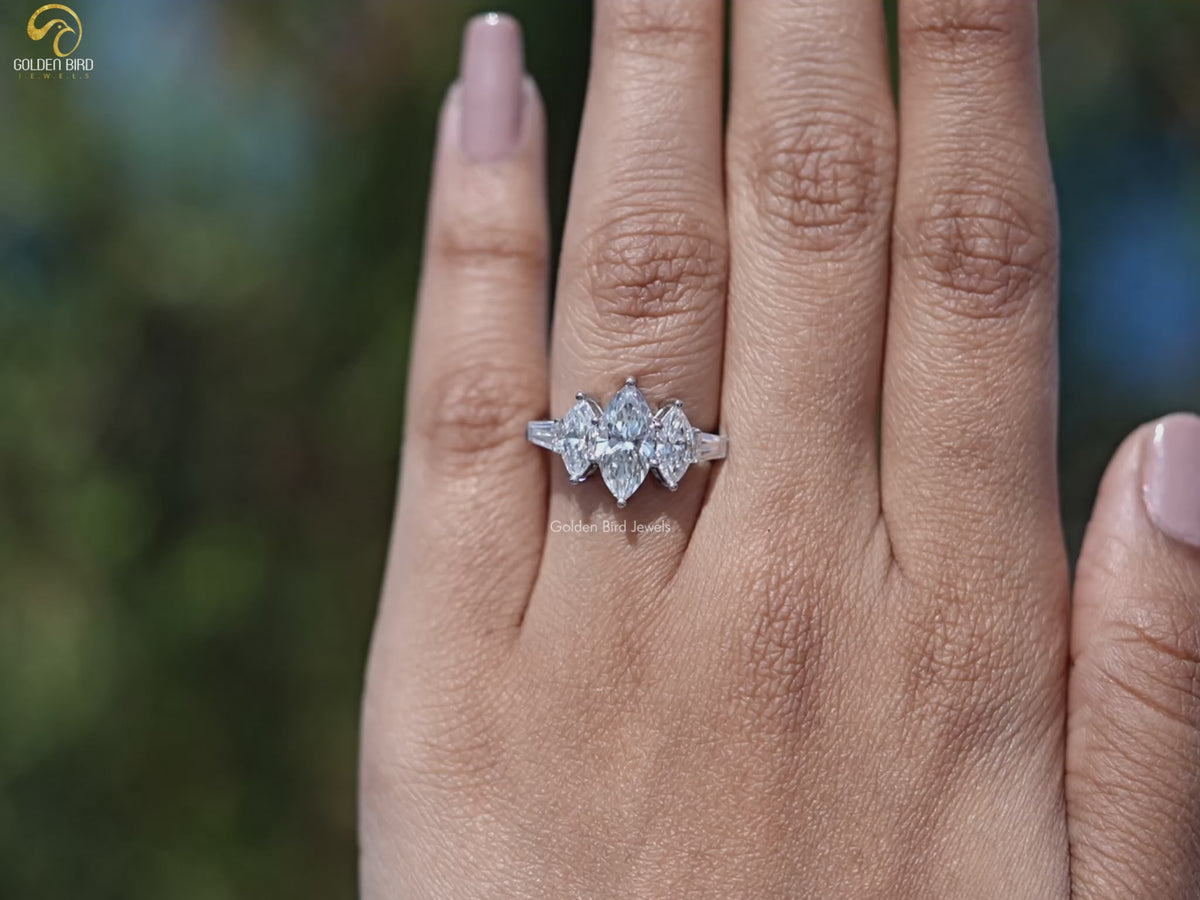 Marquise Cut Lab Diamond Five Stone Ring