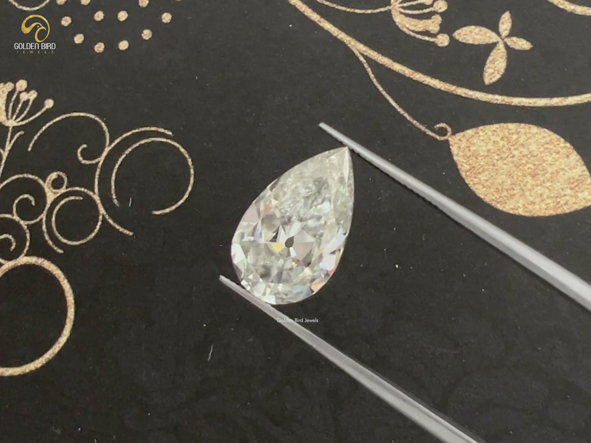Alter Minen-Birnenschliff, 8,11 Karat, loser Moissanit