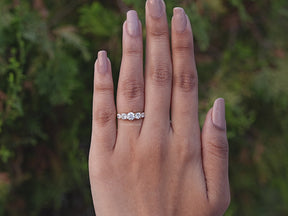 Shield And Round Lab Diamond Five Stone Ring
