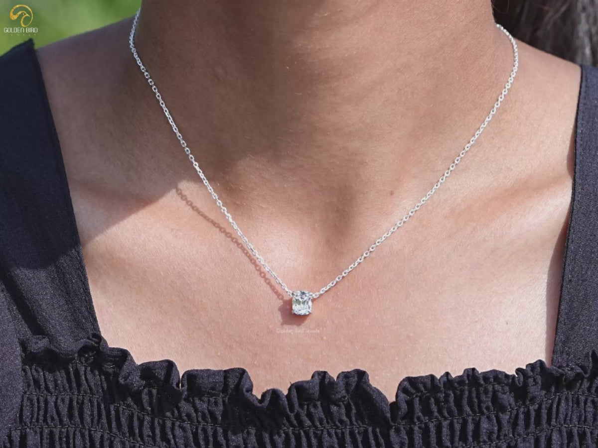 Old Mine Cushion Lab Grown Diamond Pendant