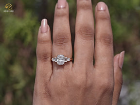 Cushion And Baguette Lab Diamond Five Stone Ring