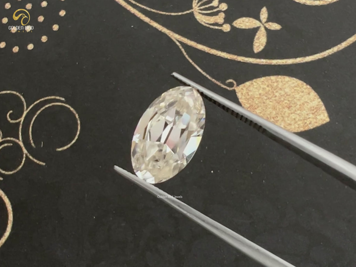 4,00 Karat Old Mine Oval Moissanit loser Stein 