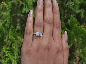 Pear And Radiant Moissanite Toi Et Moi Ring
