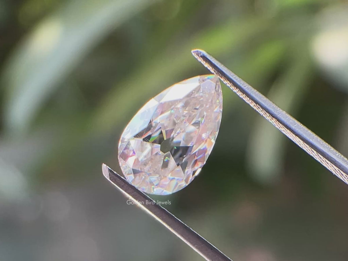 Old Mine Pear Cut Loose Moissanite Stone