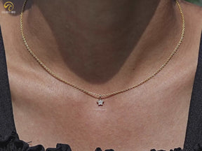 Star Shaped Round Cut Lab Diamond Pendant