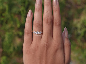 Five Stone Round Lab Diamond Accent Ring