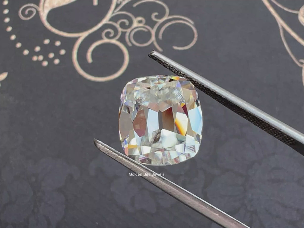 Old Mine Cushion Moissanite Loose Stone
