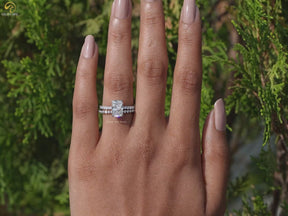 Radiant Cut Diamond Bridal Ring Set