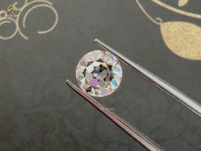 3,28 CT alter europäischer Schliff, runder, lockerer Moissanit