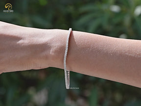 Asscher Cut Moissanite Tennis Bracelet