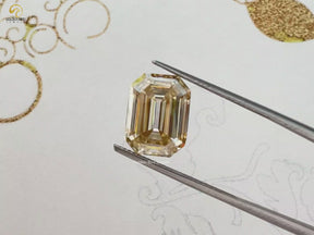 Old Mine Cut Emerald Loose Moissanite