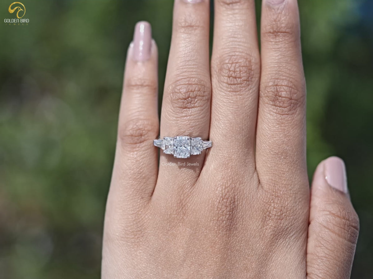 Radiant Cut Lab Diamond Five Stone Ring