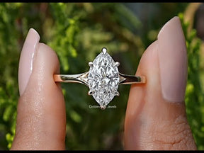 Marquise Cut Lab Grown Diamond Engagement Ring