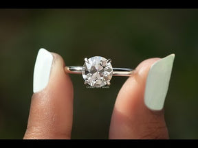 [YouTube Video Of Old European Round Cut Diamond Solitaire Engagement Ring]-[Golden Bird Jewels]