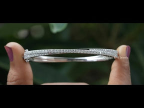 [YouTube Video Of  Round Cut Moissanite Wedding Bangle]-[Golden Bird Jewels]