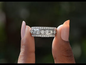 [YouTube Video Of Moissanite Round Cut Eternity Band]-[Golden Bird Jewels]