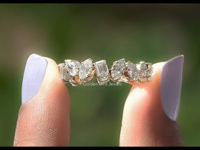 [YouTube Video Of Multi Shape Lab Diamond Eternity Wedding Band]-[Golden Bird Jewels]