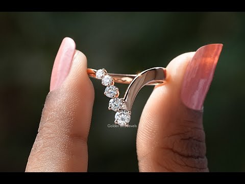 [YouTube Video Of Colorless Round Cut Moissanite Ring]-[Golden Bird Jewels]