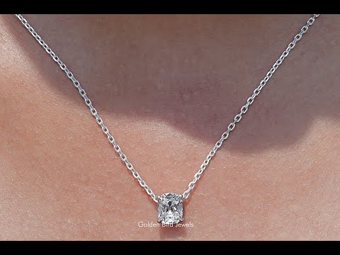 [YouTube Video Of Old Mine Cushion Cut Lab Grown Pendant]-[Golden Bird Jewels]