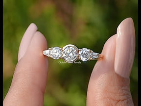 Round Lab Diamond Five Stone Ring