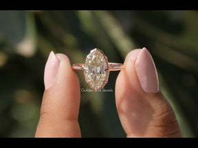 YouTube Video Of Milgrain Set Old Mine Moval Solitaire Moissanite Ring