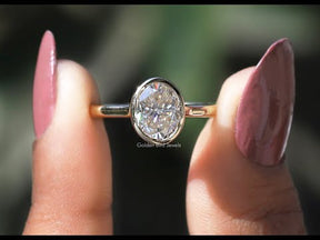 YouTube Video Of Oval Cut Moissanite Solitaire Engagement Ring