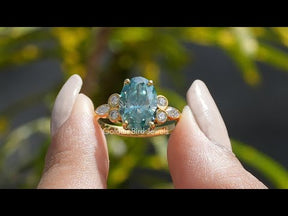 YouTube Video of Oval And Marquise Moissanite Engagement Proposal Ring 