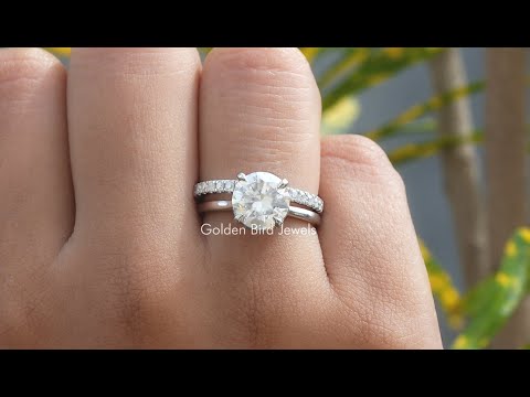 [YouTube Video Of Round Cut Bridal Ring Set]-[Golden Bird Jewels]