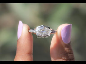 YouTube Video Of Step Cut Marquise Moissanite Engagement Ring